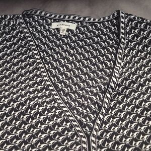 Max Studio Black and White Patterned Top